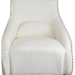 KARE Design Fauteuil à bascule Swing Ritmo bouclé crème> Meubles