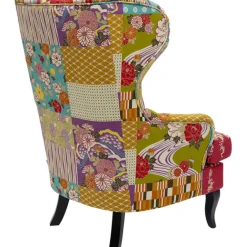 KARE Design Fauteuil à oreilles Patchwork rouge><noscript><img width=