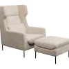 KARE Design Fauteuil + tabouret Quinn High beige> Meubles