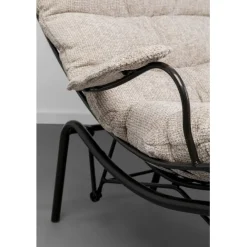 KARE Design Fauteuil + tabouret Vienna Swing beige><noscript><img width=