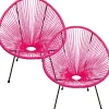 KARE Design Fauteuil Acapulco fuchsia (set de 2)> Meubles