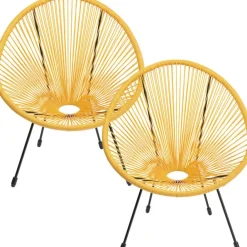 KARE Design Fauteuil Acapulco jaune (set de 2)> Meubles