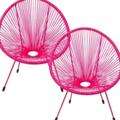 KARE Design Fauteuil Acapulco Mono fuchsia (set de 2)> Meubles