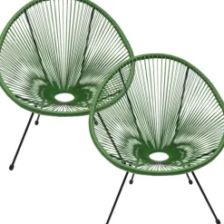 KARE Design Fauteuil Acapulco vert (set de 2)> Meubles