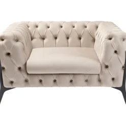 KARE Design Fauteuil Bellissima velours taupe 120cm> Meubles