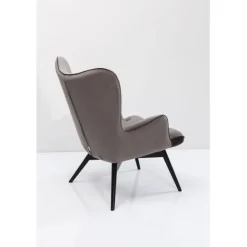 KARE Design Fauteuil Black Vicky velours gris><noscript><img width=