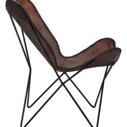 KARE Design Fauteuil Butterfly marron eco.><noscript><img width=
