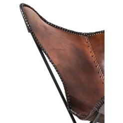 KARE Design Fauteuil Butterfly marron eco.><noscript><img width=