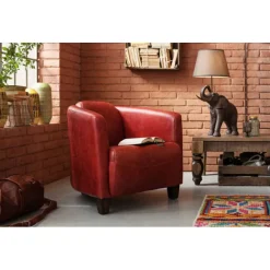 KARE Design Fauteuil Cigar Lounge rouge> Meubles
