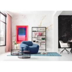 KARE Design Fauteuil Mika bleu><noscript><img width=