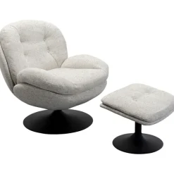 KARE Design Fauteuil pivotant + repose-pieds Stanford> Meubles