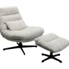 KARE Design Fauteuil pivotant + repose-pieds Columbia> Meubles