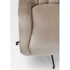 KARE Design Fauteuil pivotant Bellissima velours taupe><noscript><img width=