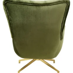 KARE Design Fauteuil pivotant Bellissima velours vert><noscript><img width=