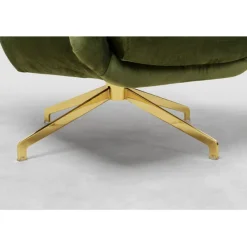 KARE Design Fauteuil pivotant Bellissima velours vert><noscript><img width=
