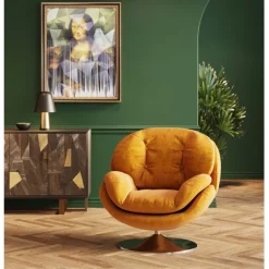 KARE Design Fauteuil pivotant Cosy ambre> Meubles