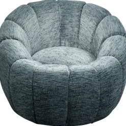 KARE Design Fauteuil pivotant Fiori bleu> Meubles