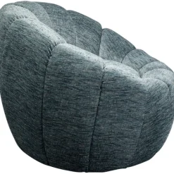 KARE Design Fauteuil pivotant Fiori bleu><noscript><img width=