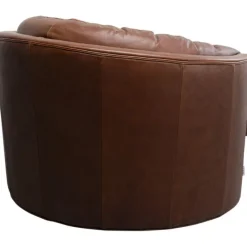 KARE Design Fauteuil pivotant Music Hall cuir marron><noscript><img width=