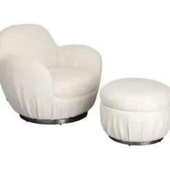 KARE Design Fauteuil pivotant Nube bouclé><noscript><img width=