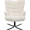 KARE Design Fauteuil pivotant Oscar Bouclé crème> Meubles