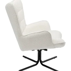 KARE Design Fauteuil pivotant Oscar Bouclé crème><noscript><img width=