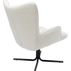 KARE Design Fauteuil pivotant Oscar Bouclé crème><noscript><img width=