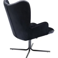 KARE Design Fauteuil pivotant Oscar velours noir><noscript><img width=