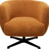 KARE Design Fauteuil pivotant Peony Fuzzy Caramello> Meubles