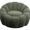 KARE Design Fauteuil pivotant Peppo Bloom Melange vert> Meubles