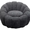 KARE Design Fauteuil pivotant Peppo Bloom Melange noir> Meubles