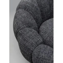 KARE Design Fauteuil pivotant Peppo Bloom Melange noir><noscript><img width=