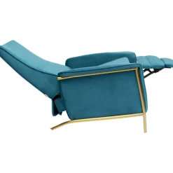 KARE Design Fauteuil relax Lazy velours bleu><noscript><img width=