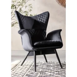 KARE Design Fauteuil Tudor Velvet noir><noscript><img width=