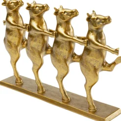 KARE Design Figurine décorative Dancing Cows doré 40cm> Accessoires