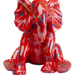 KARE Design Figurine décorative Elephant Dots rouge 18cm> Accessoires