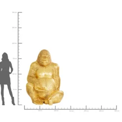 KARE Design Figurine décorative Gorilla doré XL180><noscript><img width=