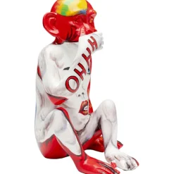 KARE Design Figurine décorative Graffiti Monkey rouge 39cm> Accessoires