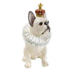 KARE Design Figurine décorative King Dog blanc 33cm> Accessoires