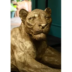 KARE Design Figurine décorative Lion doré 113cm><noscript><img width=