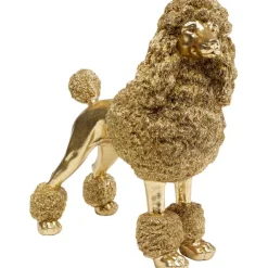 KARE Design Figurine décorative Mrs Poodle doré 34cm> Accessoires