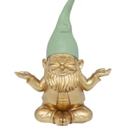KARE Design Figurine décorative Nain Meditation doré vert 19c> Accessoires