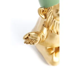KARE Design Figurine décorative Nain Meditation doré vert 19c><noscript><img width=
