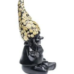KARE Design Figurine décorative Nain Meditation noir-doré 19cm><noscript><img width=