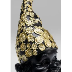 KARE Design Figurine décorative Nain Meditation noir-doré 19cm><noscript><img width=