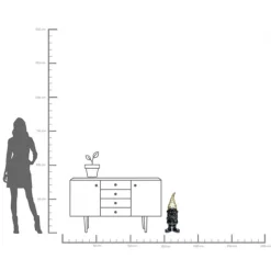 KARE Design Figurine décorative Nain Standing noir-doré 60><noscript><img width=
