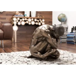 KARE Design Figurine décorative Nude Man Hug bronze 54cm> Accessoires