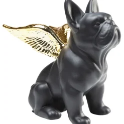 KARE Design Figurine décorative Sitting Angel Dog doré-noir> Accessoires