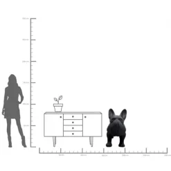 KARE Design Figurine décorative Toto Teen noir mat 90cm><noscript><img width=