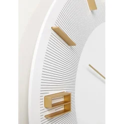 KARE Design Horloge murale Leonardo blanc/doré Ø49cm><noscript><img width=